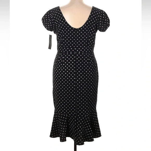 Stop Staring Polka Dot Dress, Black/Grey, Size 16, NWT - Picture 3 of 3